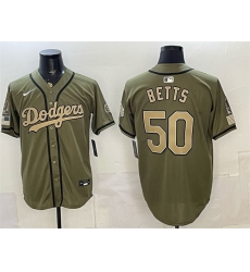 Men Los Angeles Dodgers 50 Mookie Betts Olive 2026 Armed Forces Day Stitched Baseball Jersey Men Los Angeles Dodgers 50 Mookie Betts Olive 2026 Armed Forces Day Stitched Baseball Jersey
