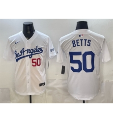 Men Los Angeles Dodgers 50 Mookie Betts White Alternate Stadium Stitched Baseball Jersey Men Los Angeles Dodgers 50 Mookie Betts White Alternate Stadium Stitched Baseball Jersey