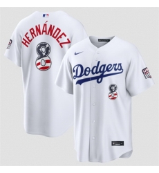 Men Los Angeles Dodgers 8 Enrique Hernandez White USA 250 Fourth of July Home Stitched Baseball Jersey Men Los Angeles Dodgers 8 Enrique Hernandez White USA 250 Fourth of July Home Stitched Baseball Jersey