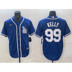 Men Los Angeles Dodgers 99 Joe Kelly Blue Cool Base Stitched Baseball Jersey