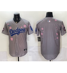 Men Los Angeles Dodgers Blank Grey 2025 Tokyo Series Limited Stitched Baseball Jersey