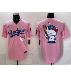 Men Los Angeles Dodgers Team Big Logo Pink 2025 Hello Kitty Vapor Limited Stitched Baseball Jersey Men Los Angeles Dodgers Team Big Logo Pink 2025 Hello Kitty Vapor Limited Stitched Baseball Jersey