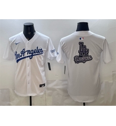Men Los Angeles Dodgers Team Big Logo White Alternate Stadium Stitched Baseball Jersey Men Los Angeles Dodgers Team Big Logo White Alternate Stadium Stitched Baseball Jersey