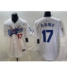 Men Los Angeles Dodgers x One Piece 17 Shohei Ohtani White Vapor Premier Limited Stitched Baseball Jersey Men Los Angeles Dodgers x One Piece 17 Shohei Ohtani White Vapor Premier Limited Stitched Baseball Jersey