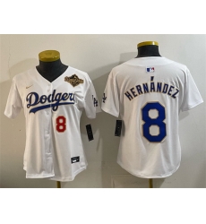 Women Los Angeles Dodgers 8 Enrique Hern E1ndez White 2025 World Series Patch Limited Stitched Baseball Jersey Women Los Angeles Dodgers 8 Enrique Hern E1ndez White 2025 World Series Patch Limited Stitched Baseball Jersey