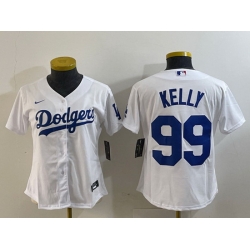 Women Los Angeles Dodgers 99 Joe Kelly White Stitched Jersey