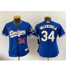 Youth Los Angeles Dodgers 34 Fernando Valenzuela Royal 2026 Alternate Gold Collection Stadium Stitched Baseball Jersey Youth Los Angeles Dodgers 34 Fernando Valenzuela Royal 2026 Alternate Gold Collection Stadium Stitched Baseball Jersey