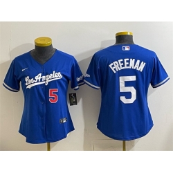 Youth Los Angeles Dodgers  5 Freddie Freeman Royal Alternate Stadium Stitched Baseball Jersey