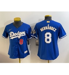 Youth Los Angeles Dodgers  8 Enrique Hern%C3%A1ndez Royal 2026 Alternate Gold Collection Stadium Stitched Baseball Jersey