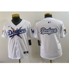 Youth Los Angeles Dodgers x One Piece Team Big Logo White Vapor Premier Limited Stitched Baseball Jersey Youth Los Angeles Dodgers x One Piece Team Big Logo White Vapor Premier Limited Stitched Baseball Jersey