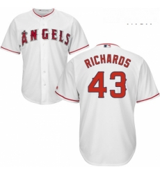 Mens Majestic Los Angeles Angels of Anaheim 43 Garrett Richards Replica White Home Cool Base MLB Jersey