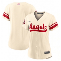 Women Los Angeles Angels Blank 2022 Cream City Connect Stitched Baseball Jersey