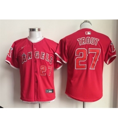 Youth Los Angeles Angels 27 Mike Trout Red Limited Stitched Baseball Jersey Youth Los Angeles Angels 27 Mike Trout Red Limited Stitched Baseball Jersey