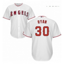 Youth Majestic Los Angeles Angels of Anaheim 30 Nolan Ryan Authentic White Home Cool Base MLB Jersey