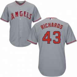 Youth Majestic Los Angeles Angels of Anaheim 43 Garrett Richards Authentic Grey Road Cool Base MLB Jersey