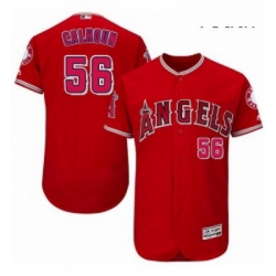 Youth Majestic Los Angeles Angels of Anaheim 56 Kole Calhoun Authentic Red Alternate Cool Base MLB Jersey