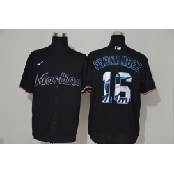 Marlins 16 Jose Fernandez Black 2020 Nike Cool Base Fashion Jersey