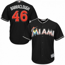 Youth Majestic Miami Marlins 46 Kyle Barraclough Replica Black Alternate 2 Cool Base MLB Jersey 