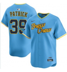 Men Milwaukee Brewers Chad Patrick #39 City Connect Stitched Limited Jersey Men Milwaukee Brewers Chad Patrick #39 City Connect Stitched Limited Jersey