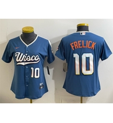 Youth Milwaukee Brewers 10 Sal Frelick Mineral Blue 2026 City Connect Stadium Stitched Baseball Jersey Youth Milwaukee Brewers 10 Sal Frelick Mineral Blue 2026 City Connect Stadium Stitched Baseball Jersey