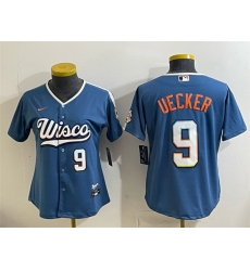 Youth Milwaukee Brewers 9 Bob Uecker Mineral Blue 2026 City Connect Stadium Stitched Baseball Jersey Youth Milwaukee Brewers 9 Bob Uecker Mineral Blue 2026 City Connect Stadium Stitched Baseball Jersey