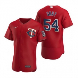 Men Minnesota Twins 54 Sonny Gray Red Flex Base Stitched jersey