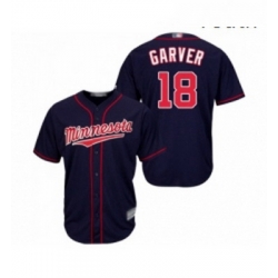 Youth Minnesota Twins 18 Mitch Garver Replica Navy Blue Alternate Road Cool Base Baseball Jersey 