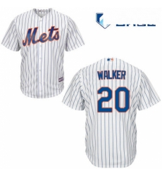 Mens Majestic New York Mets 20 Neil Walker Replica White Home Cool Base MLB Jersey