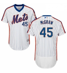 Mens Majestic New York Mets 45 Tug McGraw White Alternate Flex Base Authentic Collection MLB Jersey