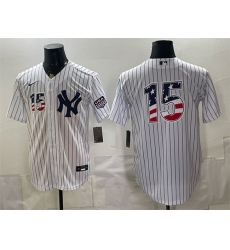 Men New York Yankees 15 Thurman Munson White 2026 USA 250 Fourth of July Home Stadium Stitched Baseball Jersey Men New York Yankees 15 Thurman Munson White 2026 USA 250 Fourth of July Home Stadium Stitched Baseball Jersey