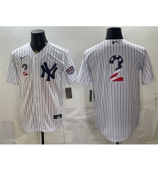 Men New York Yankees 2 Derek Jeter White 2026 USA 250 Fourth of July Home Stadium Stitched Baseball Jersey Men New York Yankees 2 Derek Jeter White 2026 USA 250 Fourth of July Home Stadium Stitched Baseball Jersey