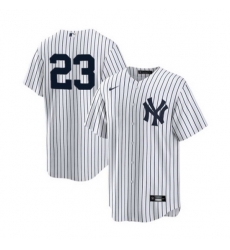 Men New York Yankees 23 Don Mattingly White Cool Base Stitched Baseball jersey