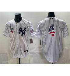 Men New York Yankees 4 Lou Gehrig White 2026 USA 250 Fourth of July Home Stadium Stitched Baseball Jersey Men New York Yankees 4 Lou Gehrig White 2026 USA 250 Fourth of July Home Stadium Stitched Baseball Jersey