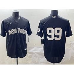 Men New York Yankees 99 Aaron Judge Black Cool Base Stitched Baseball Jersey