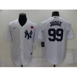 Men New York Yankees 99 Aaron Judge White Cool Base Stitched Baseball Jersey