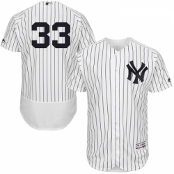 Mens Majestic New York Yankees 33 Greg Bird White Home Flex Base Authentic Collection MLB Jersey