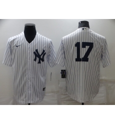 Men's New York Yankees #17 Aaron Boone White Cool Base Stitched Baseball Jersey