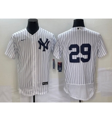 Men's New York Yankees #29 Gio Urshela White No Name Flex Base Stitched Baseball Jersey