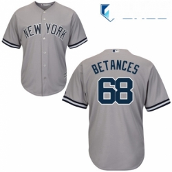 Youth Majestic New York Yankees 68 Dellin Betances Authentic Grey Road MLB Jersey