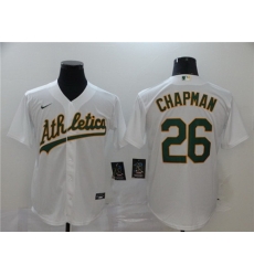 Athletics 26 Matt Chapman White 2020 Nike Cool Base Jersey