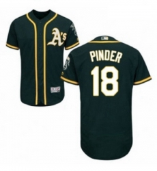 Mens Majestic Oakland Athletics 18 Chad Pinder Green Alternate Flex Base Authentic Collection MLB Jersey