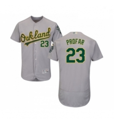 Mens Oakland Athletics 23 Jurickson Profar Grey Road Flex Base Authentic Collection Baseball Jersey