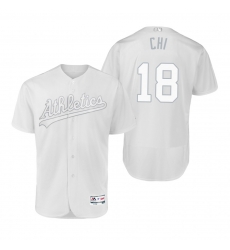 Oakland Athletics Chad Pinder Chi White 2019 Players Weekend MLB Jersey