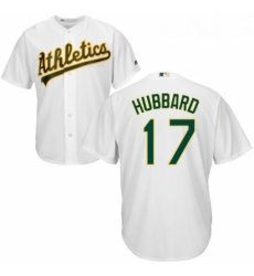 Youth Majestic Oakland Athletics 17 Glenn Hubbard Replica White Home Cool Base MLB Jersey