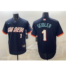 Men San Diego Padres 1 Peter Seidler Obsidian 2026 City Connect Stadium Stitched Baseball Jersey Men San Diego Padres 1 Peter Seidler Obsidian 2026 City Connect Stadium Stitched Baseball Jersey