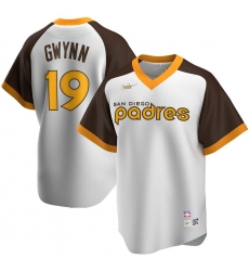 Men San Diego Padres 19 Tony Gwynn San Nike Home Cooperstown Collection Player MLB Jersey White