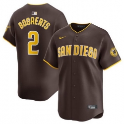 Men San Diego Padres 2 Xander Bogaerts Brown 2024 Home Limited Stitched Baseball Jersey