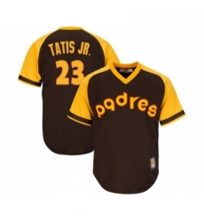 Youth San Diego Padres 23 Fernando Tatis Jr Replica Brown Alternate Cooperstown Cool Base Baseball Jersey 