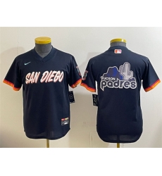 Youth San Diego Padres Team Big Logo Obsidian 2026 City Connect Stadium Stitched Baseball Jersey Youth San Diego Padres Team Big Logo Obsidian 2026 City Connect Stadium Stitched Baseball Jersey