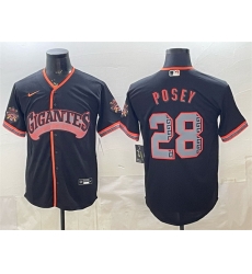 Men San Francisco Giants 28 Buster Posey Black 2026 Alternate Stadium Stitched Baseball Jersey Men San Francisco Giants 28 Buster Posey Black 2026 Alternate Stadium Stitched Baseball Jersey